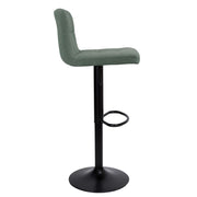 Sgabello regolabile colore menta con gambe nere opache  49x40x87 cm