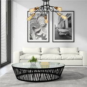 Lampada da soffitto a 5 luci Sardala MDL3843 metallo intrecciato EFFEZ