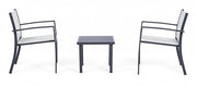 Set 3 pezzi da giardino salotto in metallo Auri antracite