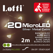 Catena 20 MicroLED bianco caldo