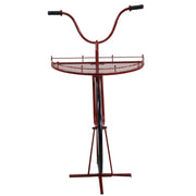 Mensola design metallo bicicletta rosso cm 64 x 33/38 x h81