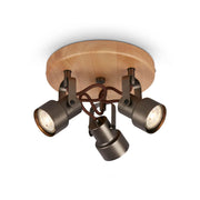 Luce spot grigio antico Ø 21 cm 3xgu10 15w 1380lm