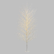 Albero Ramo TIGLIO Bianco H230cm 1560 MicroLED FlashLED 4m+ø115xH230cm Luci di Natale
