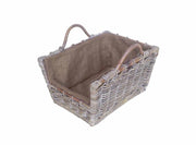 Firewood basket cloe flared 2m with jute lining cm52x38h26-36