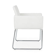 Sedia con braccioli in similpelle Bianco SIXTY 60x54x h80,5 cm