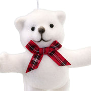 Orso di plastica con folla di brillantini 4ass L 7.5 x P 5.5 x H 6.2 cm