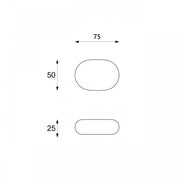 Tavolino moderno  pietra beige cm 50 x 75 x h 27