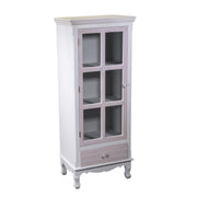 Mobiletto norimberga vetrina 1 anta vetro + 1 cassetto medio cm 48x32h120