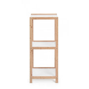 Scaffale Brooklyn bagno cucina bianco bamboo