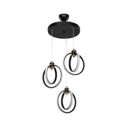 Lampada a sospensione Felicia tre punti luce cerchi LED ASZ1593 EFFEZ