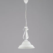 Lampadario cameretta ferro Bianco Argento  una luce 30x h40 cm