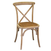 Sedia legno cross naturale impilabile 51x55x46,5/89h cm