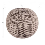 Pouf intrecciato tortora bizzotto cm 80