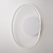 Plafoniera in metallo e alluminio Bianco con LED integrato 42x30x h8 cm