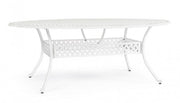 Tavolo arredo giardino alluminio ovale bianco Ivrea cm 148x201