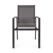 Sedia con braccioli Crozet da esterno dark antracite