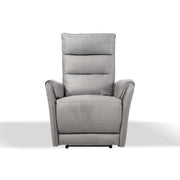 Poltrona reclinabile elettrica effetto nabuk grigio chiaro  82 x 98 x 109 cm