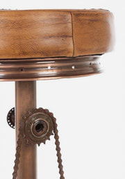 Sgabello bar cycle rame in pelle stile design