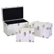Baule legno 1-3 bianco rettangolare