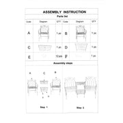 Panchina due posti con tavolo ferro Ragusa e portaombrellone bianco