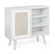 Credenza con anta e tre ripiani Bianco MONTIEL 66x30x h64,5 cm
