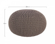 Pouf intrecciato grigio scuro bizzotto cm 80