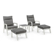 Ottoman in alluminio con cuscino Kledi lunar