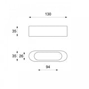 Tavolino moderno porta tv pietra beige cm 130 x 35 x h 35