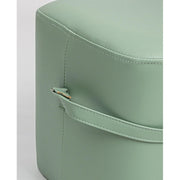Pouf rettangolare in similpelle con manico GIONA Verde Chiaro 51x34x h35 vm