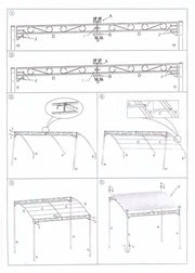 Gazebo in acciaio 2,5x3x2,5/2h m