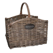 Log basket wood 1-2 bleached cm50x39h31-36-53