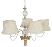 Lampadario in ferro e vetro cm 68 x 60 h