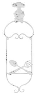 Portapiatti ferro bianco pic. us-0937 cm. 19,5 x 5,5 h 56,5