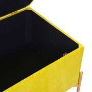 Panca velluto giallo cm78x40h45