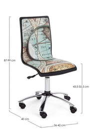 Sedia ufficio ecopelle acciaio Young Gulliver