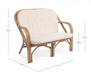Divano per esterno in rattan Naturale GOLF NEW 111x80x h89 cm