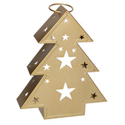 Lanterna metallo albero oro cm27x7,5h32,5
