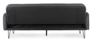 Divano letto tre posti in tessuto Nero BRIDJET 200x82x h81 cm