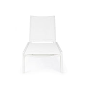 Lettino in alluminio Cruise con ruote bianco