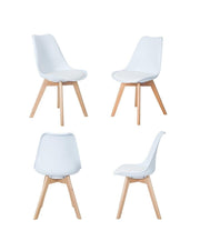 4x Sedia nordic Carlotta bianca STS
