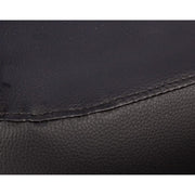 Poltrona in similpelle con pouf estraibile Nero RITA 64,5x 59,5x h78 cm