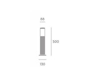 Lampada da esterno in alluminio pressofuso con diffusore opalino ad alta luminosità grafite