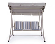 Dondolo in acciaio tre posti Avorio GRELY 190x120x h185 cm