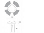 Segnapasso 4W Led 4000K  linea upper  grafite