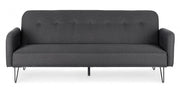 Divano letto tre posti in tessuto Nero BRIDJET 200x82x h81 cm