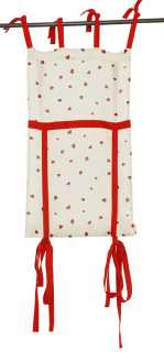 Tenda finestra cuoricini rossi ri-0555 cm. 45 x 160