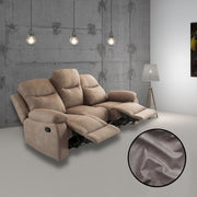 Divano Chicago 3 posti reclinabile silver grey Ranger 10