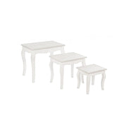 Set classico 3 Tavolini Clorine in legno