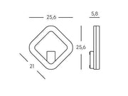 Applique Led 20W 4000K  linea quasar  grafite