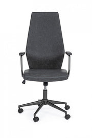 Poltrona ufficio schienale alto similpelle nero Jamie